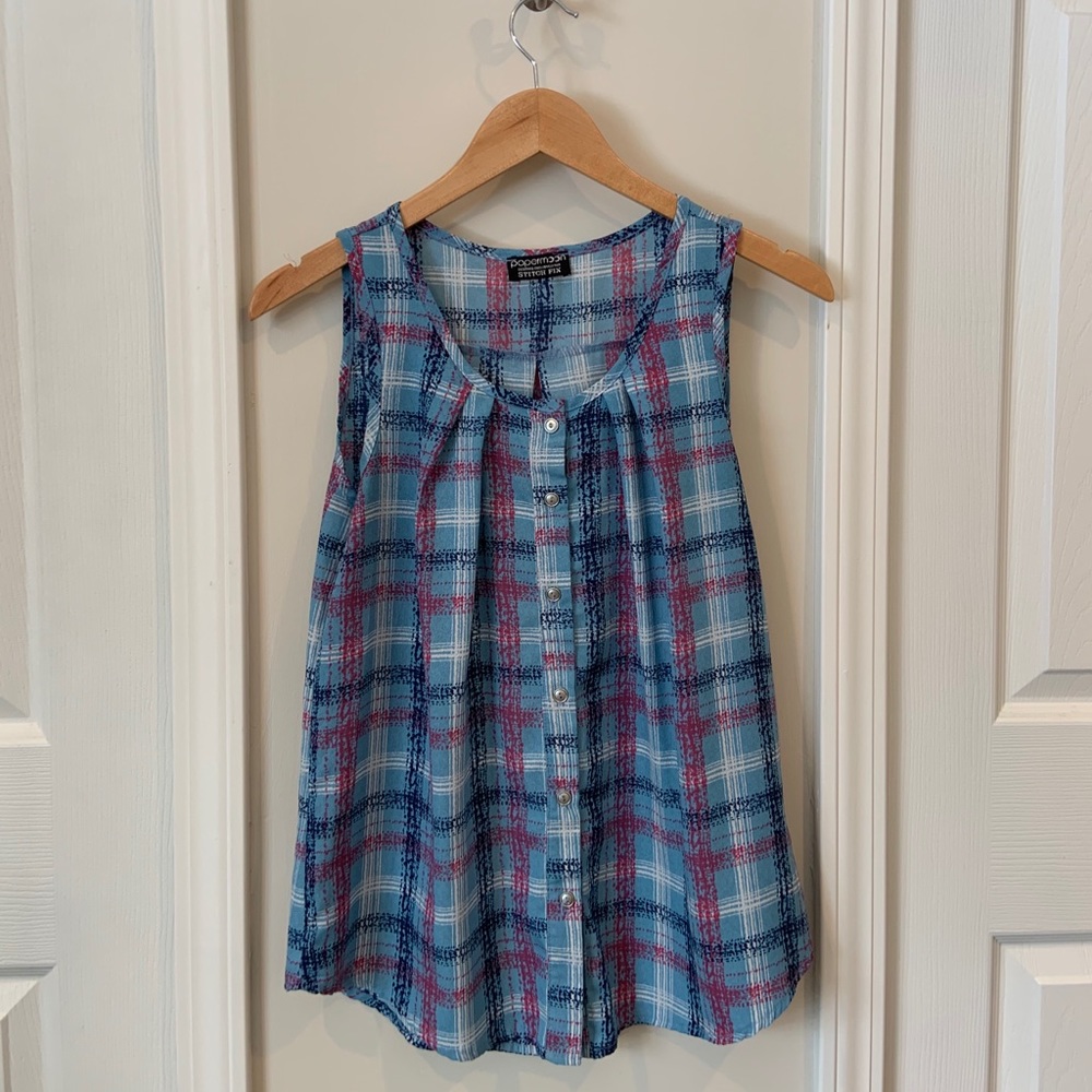 Sleeveless Plaid Paper Moon Stitch Fix Top